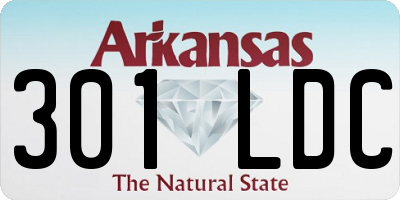 AR license plate 301LDC