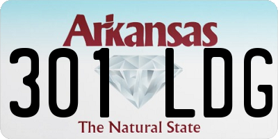 AR license plate 301LDG