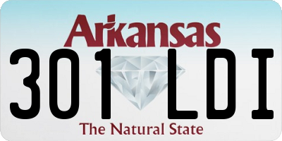 AR license plate 301LDI