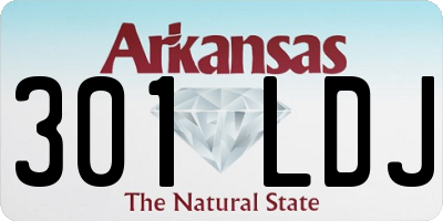 AR license plate 301LDJ