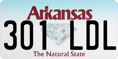AR license plate 301LDL