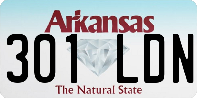 AR license plate 301LDN