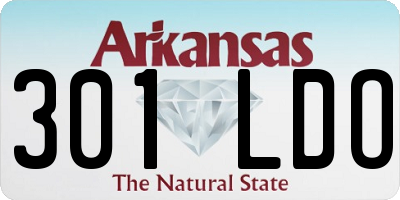 AR license plate 301LDO