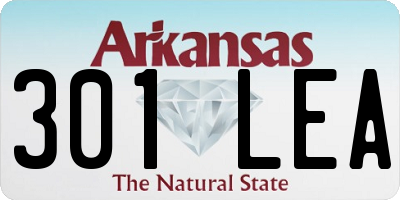 AR license plate 301LEA