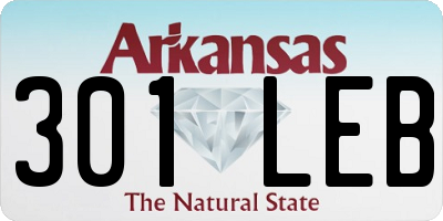 AR license plate 301LEB