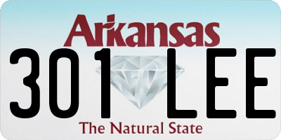 AR license plate 301LEE