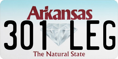 AR license plate 301LEG