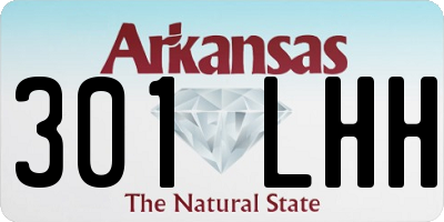 AR license plate 301LHH