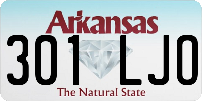 AR license plate 301LJO
