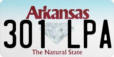 AR license plate 301LPA