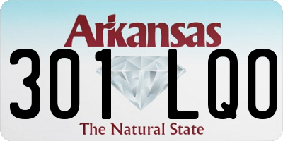 AR license plate 301LQO