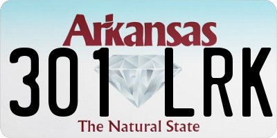 AR license plate 301LRK