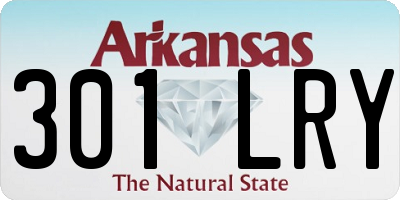 AR license plate 301LRY