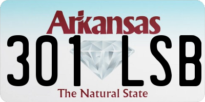 AR license plate 301LSB