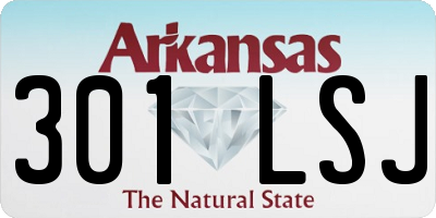 AR license plate 301LSJ