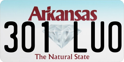 AR license plate 301LUO