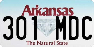 AR license plate 301MDC