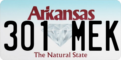 AR license plate 301MEK
