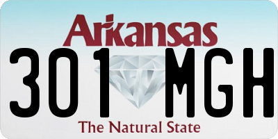 AR license plate 301MGH