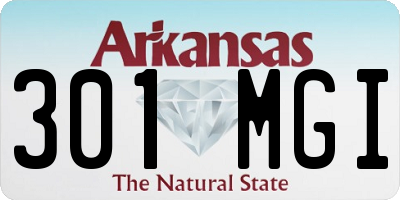 AR license plate 301MGI