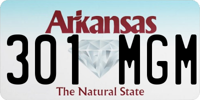 AR license plate 301MGM