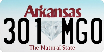 AR license plate 301MGO