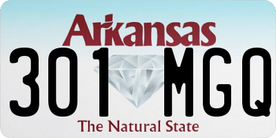 AR license plate 301MGQ