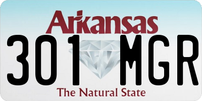 AR license plate 301MGR