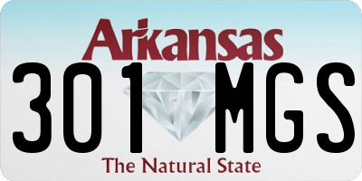 AR license plate 301MGS