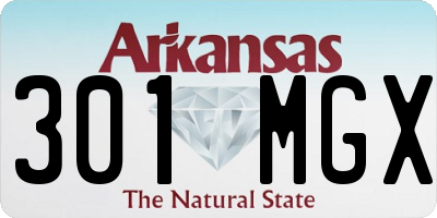 AR license plate 301MGX
