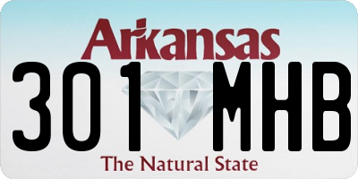 AR license plate 301MHB