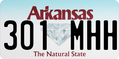 AR license plate 301MHH