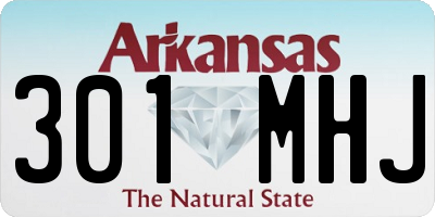 AR license plate 301MHJ