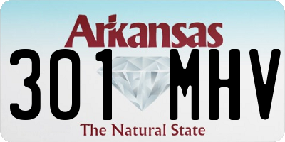 AR license plate 301MHV