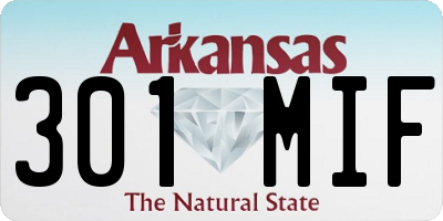 AR license plate 301MIF