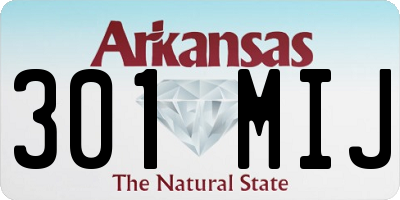 AR license plate 301MIJ
