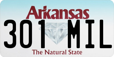 AR license plate 301MIL