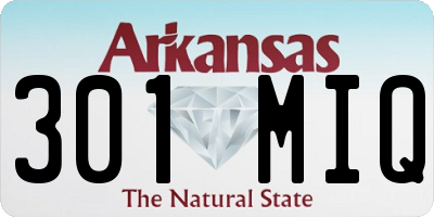 AR license plate 301MIQ