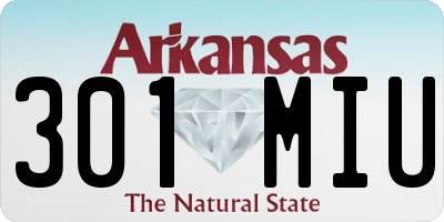 AR license plate 301MIU