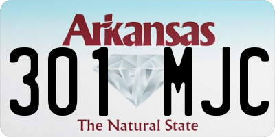 AR license plate 301MJC