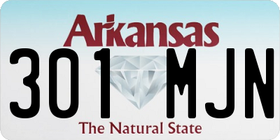 AR license plate 301MJN
