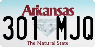 AR license plate 301MJQ