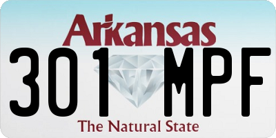 AR license plate 301MPF