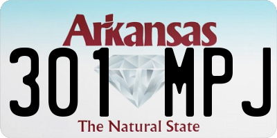 AR license plate 301MPJ