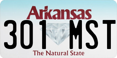 AR license plate 301MST