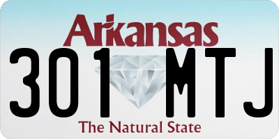 AR license plate 301MTJ