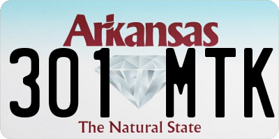 AR license plate 301MTK