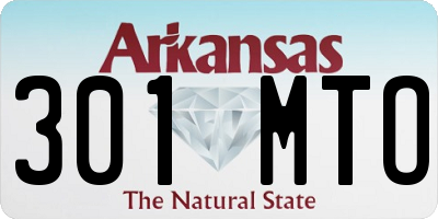 AR license plate 301MTO