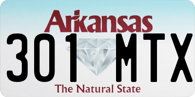 AR license plate 301MTX