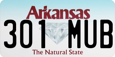 AR license plate 301MUB